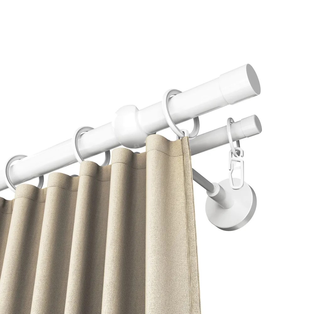 Карниз двухрядный кованый УЮТ d25мм 2,4м Белый/Золото