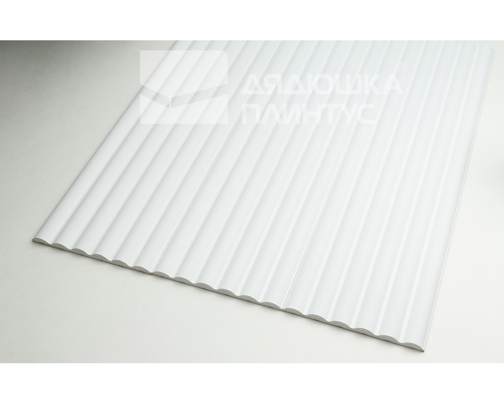 Стеновая панель 3D СОЛИД 4 UHD 08/120 120*2800 белая