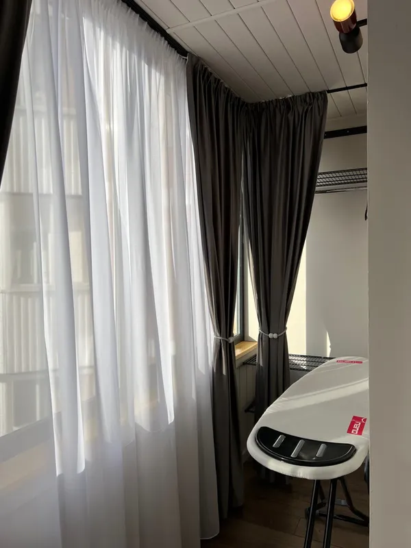 Карниз Шина черный комплект 3-х ряд ПВХ Волшебная палочка 1,6м