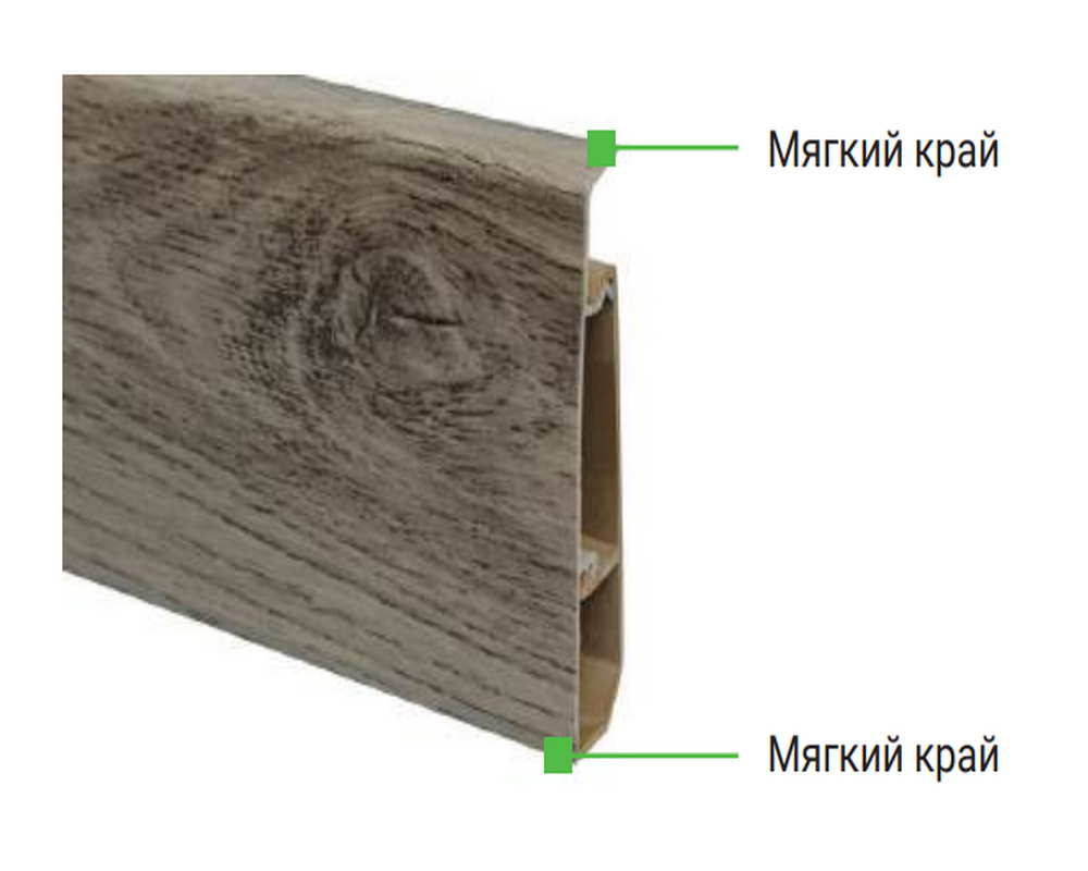 Плинтус ПВХ   MAGIC STIСK 77мм 2,2 м MS114 Ильм