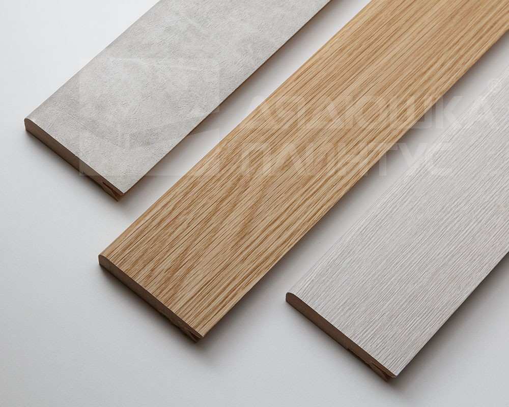 Плинтус МДФ Лука Пл 100-1МДФ.2700.Point line 24062 Айс грей