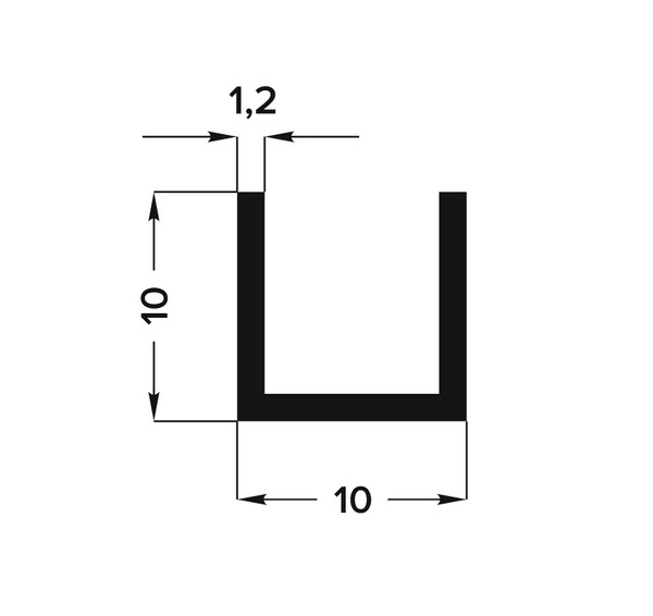 Швеллер 10х10х10 мм Шв 11.2000.504л Бронза. Цена за 5 штук.