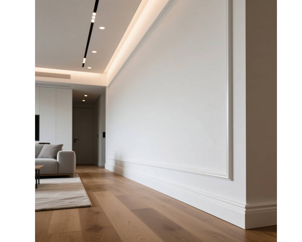 Плинтус СОЛИД 1 UHD 06/105C 105*14*2000 Белый под покраску