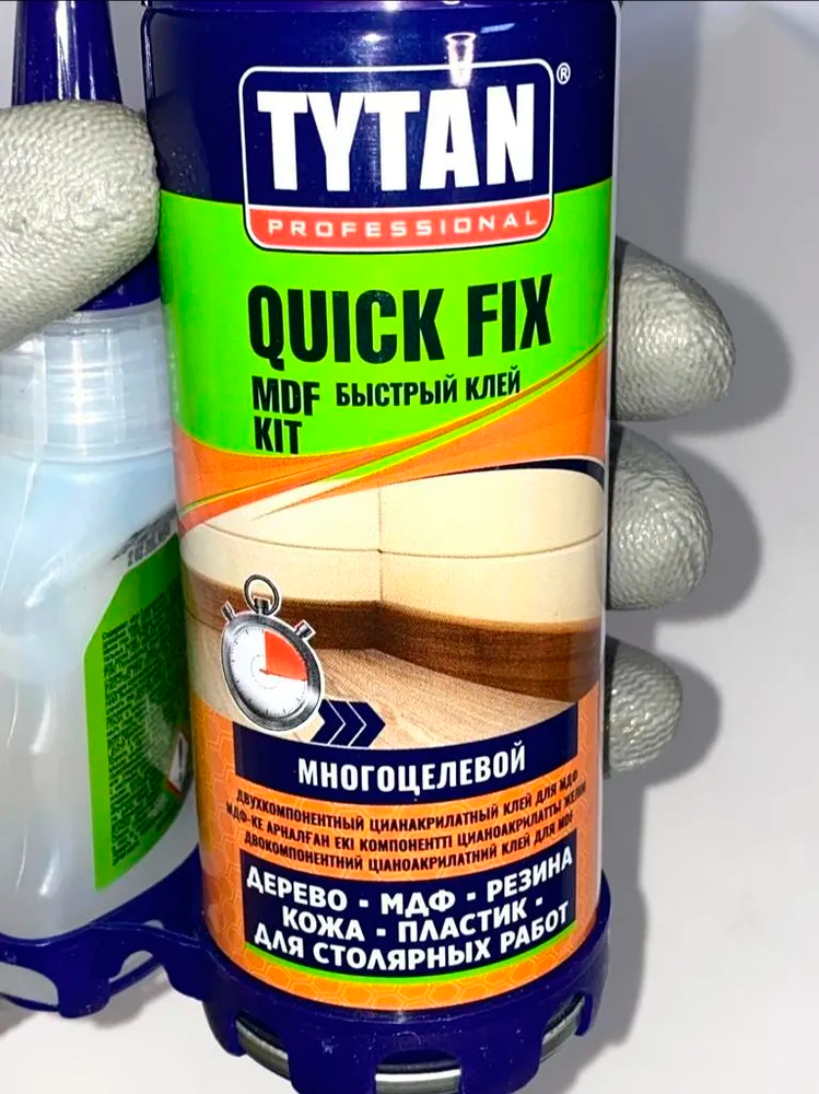 Клей TYTAN Professional двухкомпонентный цианакрилатный для МДФ