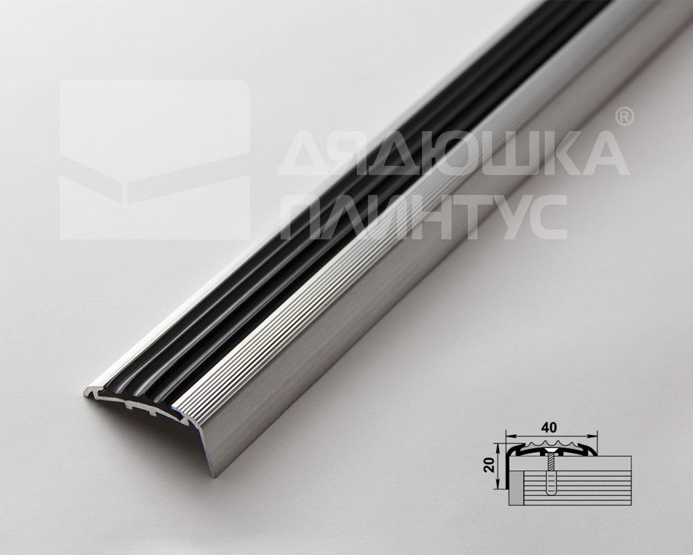 Порог угловой ПУ 71.2700.001ч Алюминий