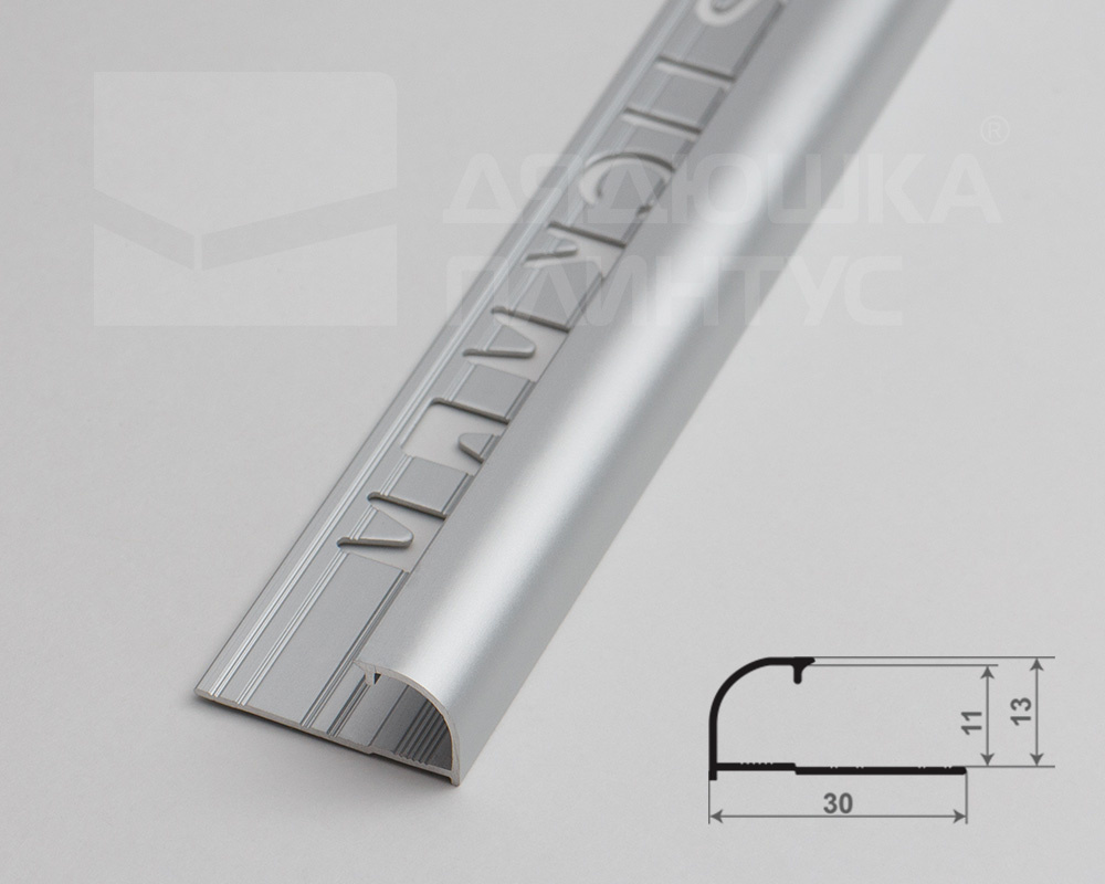 Профиль окантовочный Волшебная палочка MSPK 03-12.2700.01L 12мм 2,7м Серебро Люкс