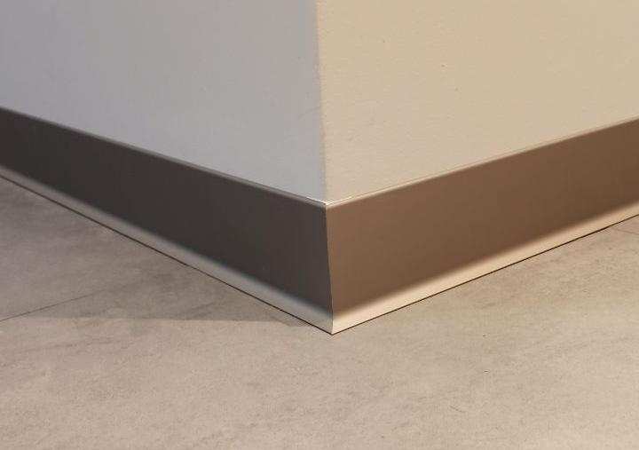 Плинтус алюминиевый. Крац медь 80 мм BTRS 80A