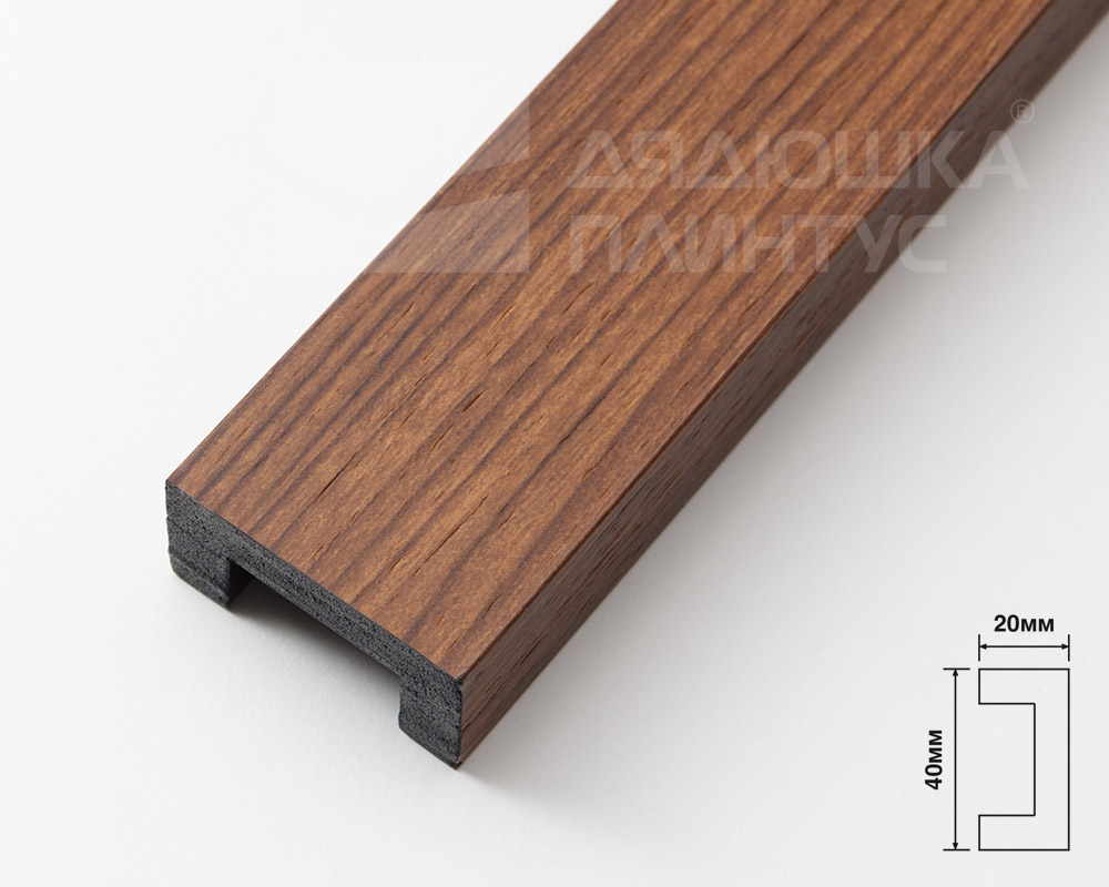 Молдинг из полистирола высокой плотности  HI-WOOD LB40 BR396 40х20ммх 2,7м