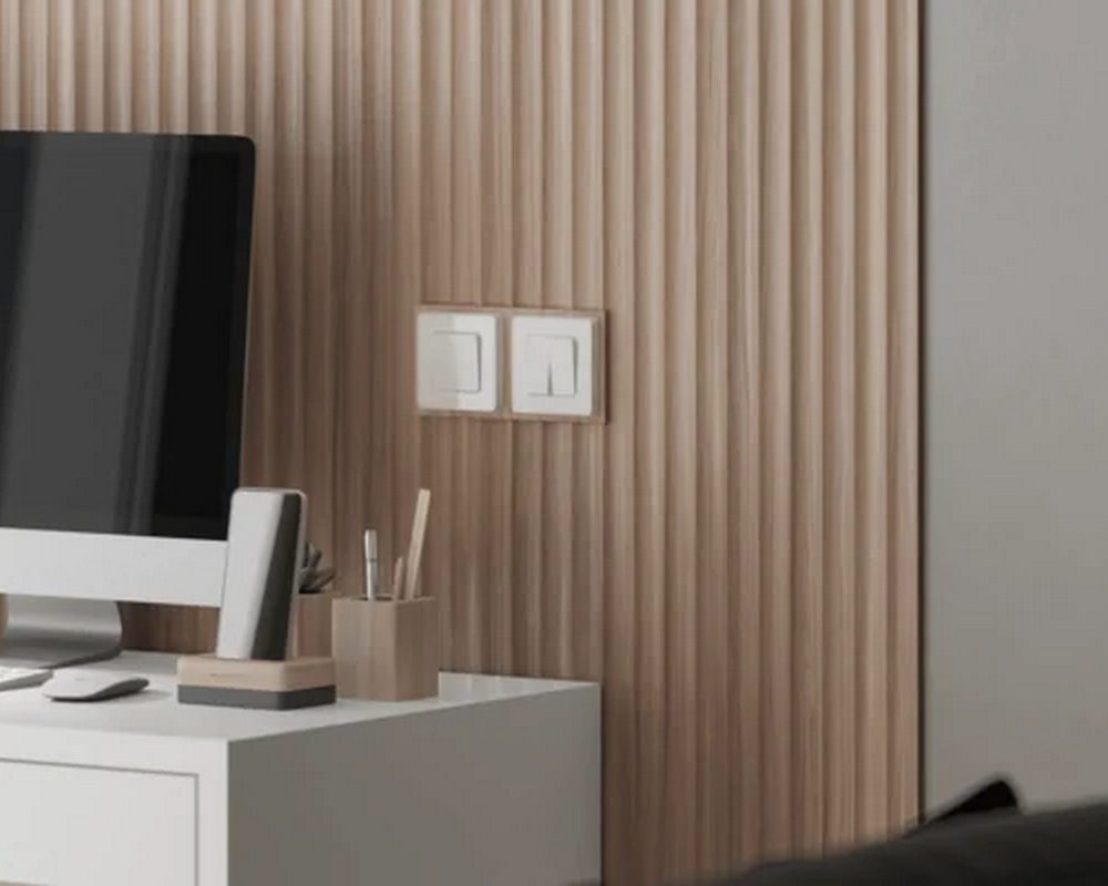 Панель МДФ ACUPAN 61.08.122506.92 волны 12х122х2760 мм Орех светлый