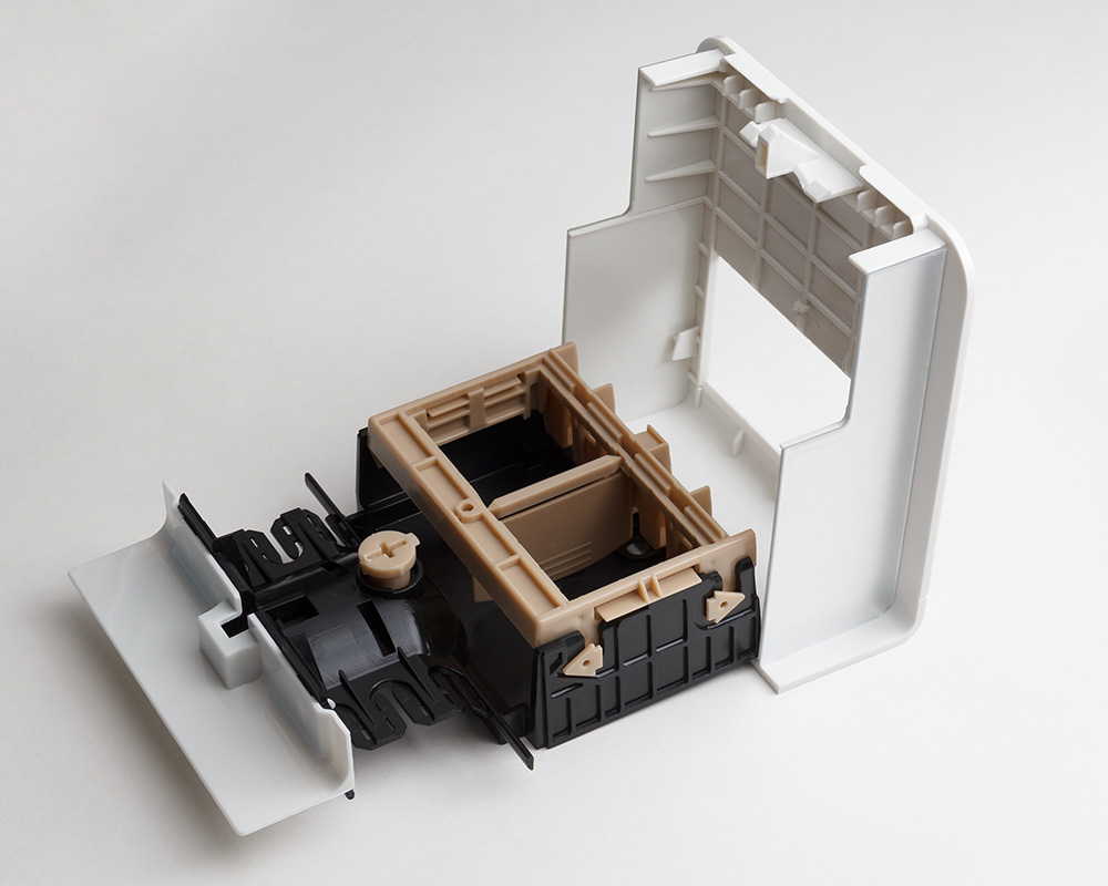 Монтажный бокс под две розетки 45х45 мм, компл.