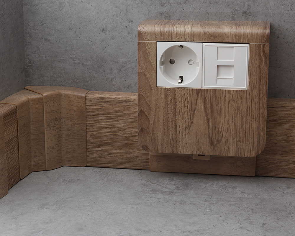 Монтажный бокс под две розетки 45х45 мм, компл.