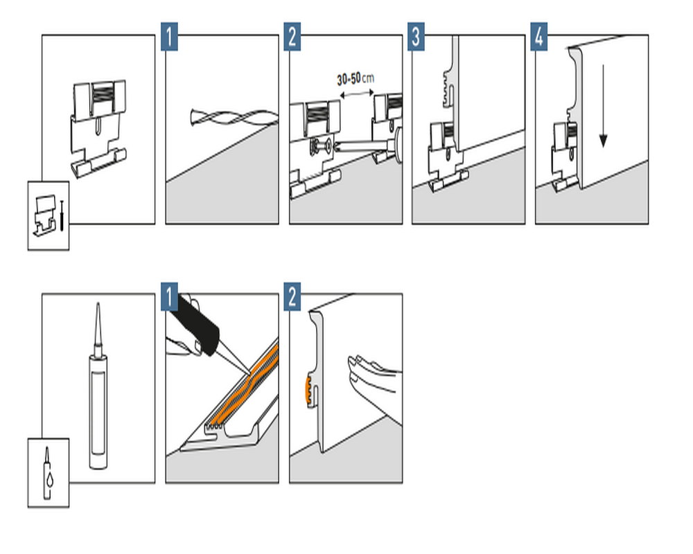 Плинтус Arbiton VIGO60 002 Серый 2,2 м