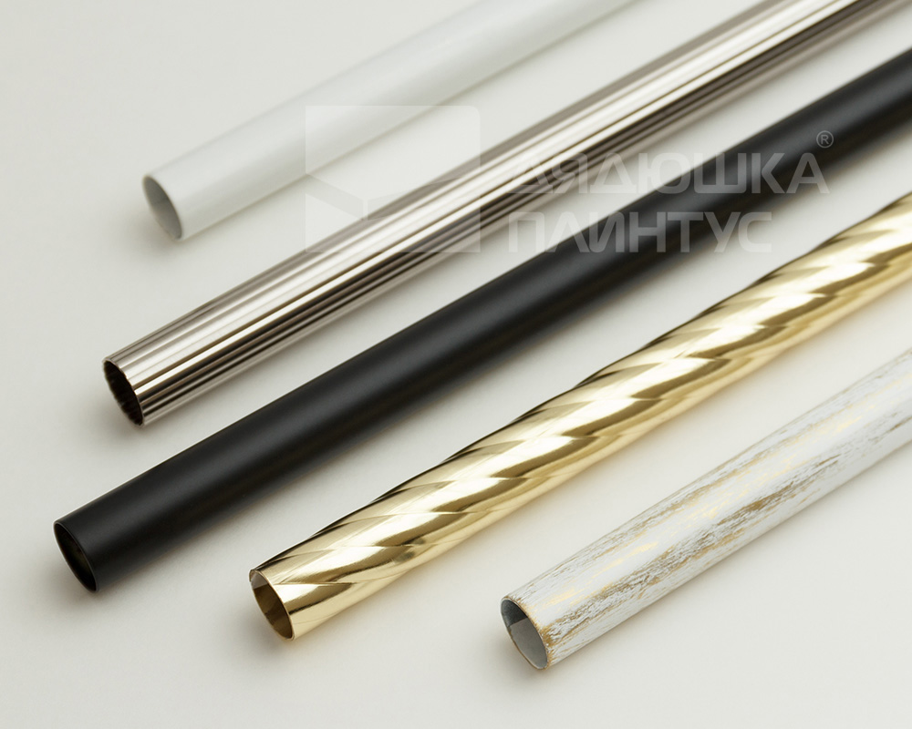 Карниз двухрядный кованый УЮТ d25мм 2,4м Белый/Золото