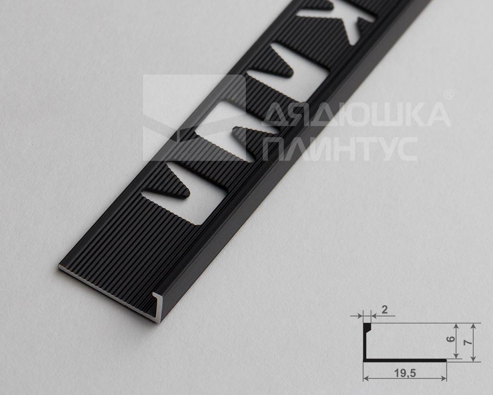 Профиль окантовочный Волшебная палочка MSPK 01-6.2700.15 6мм 2,7м Черный анод